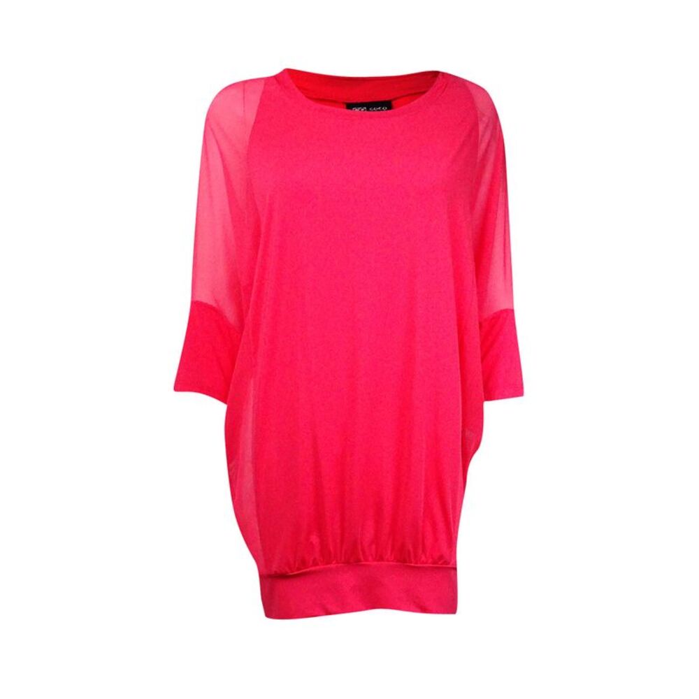 Coco Reef Women's Mesh Sleeve Banded Hem Coverup - Coral